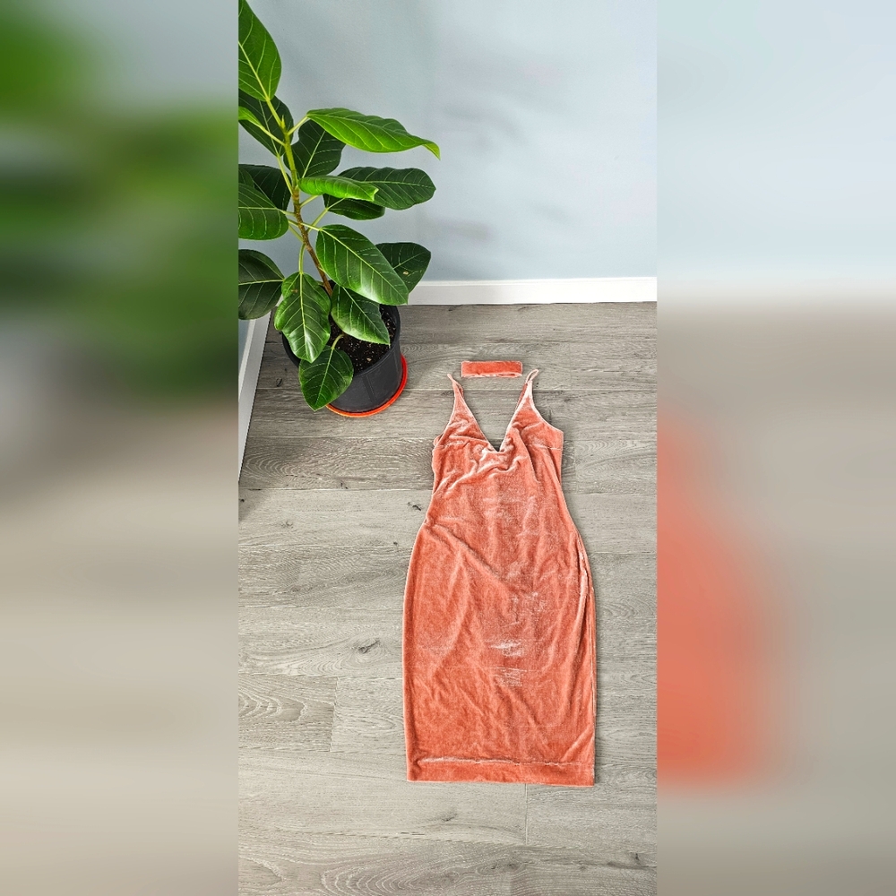 Keepsake Velvet Halter Dress